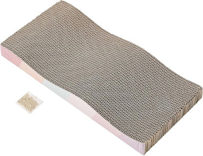 Cat Scratch Pad Cardboard cat scratchers for Indoor Cats Reversible Large Wide Corrugated with Catnip(1pcs)