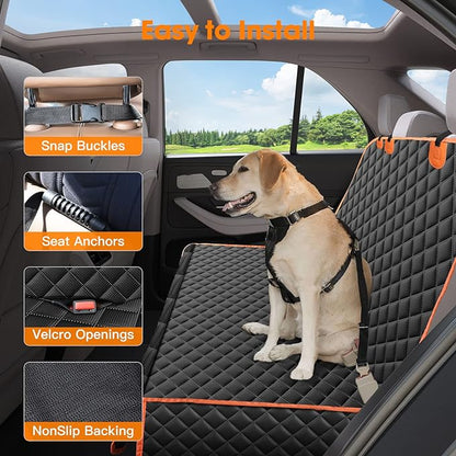 MIXJOY Dog Seat Cover for Back Seat Waterproof Dog Seat Covers for Cars, Car Seat Protector for Dogs, Nonslip Back Seat Cover for Trucks &amp; SUV
