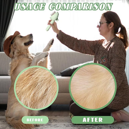 Self-Cleaning Spray Cat Brush for Shedding, Removes Static Flying Hair, and Works Wonders for Both Long and Short-Haired Pets 2 In 1 Cleaning Brush for Cats And Dogs Grooming