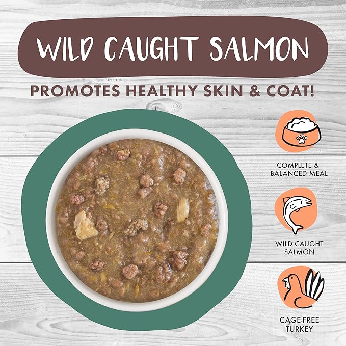 Weruva Classic Cat Stews!, Simmer Down with Turkey, Chicken &amp; Salmon in Gravy, 3oz Pouch (Pack of 12)