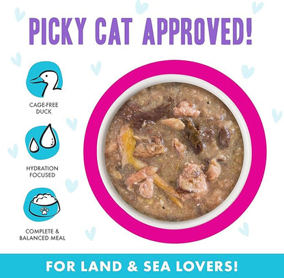 Weruva B.F.F. OMG - Best Feline Friend Oh My Gravy!, Lots-O-Luck! with Duck &amp; Tuna in Gravy Cat Food, 2.8oz Can (Pack of 12)