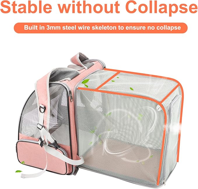 Texsens Innovative Traveler Bubble Backpack Pet Carriers with Upgraded Breathable &amp; Expandable Tent for Cats and Dogs