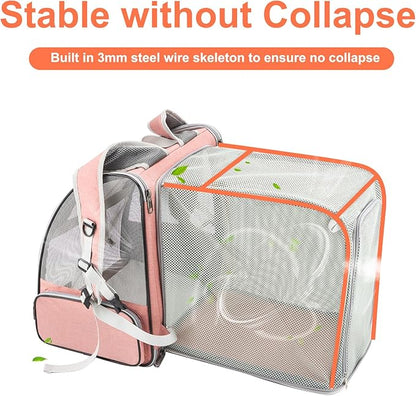 Texsens Innovative Traveler Bubble Backpack Pet Carriers with Upgraded Breathable &amp; Expandable Tent for Cats and Dogs