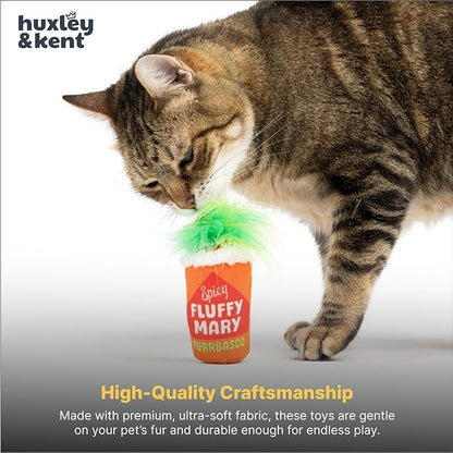 Huxley &amp; Kent Plush Cat Toy - Interactive Catnip Toy for Cats &amp; Kittens - Soft Kitty Toys with Crinkle &amp; Catnip - Fun Indoor Play - Fluffy Mary