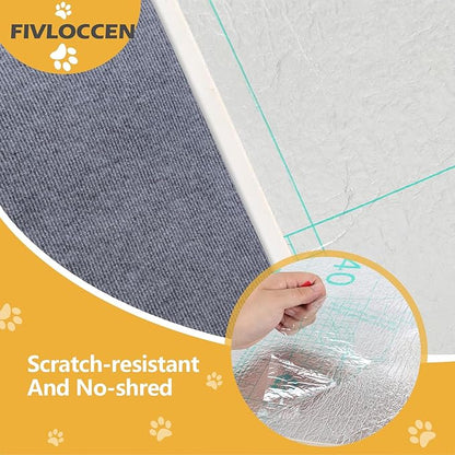 78.7"x15.8"Self-Adhesive Climbing Cat Scratch Protector Pads - Trimmable Furniture Guard for Sofa, Walls &amp; Floors, DIY Cat Tree/Tower/Bed, Replaceable Scratch-Resistant Mats (Light Gray)