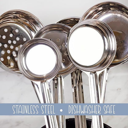 Darware Portion Control Serving Spoons (6-Piece Ladle Set); w 1/4 Cup, 1/2 Cup, 3/4 Cup &amp; 1 Cup (2, 4, 6, 8 oz) &amp; 1/2 &amp; 1 Cup Utensils/Spoodles