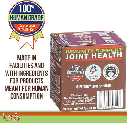 Licks Pill-Free Senior Cat - Joint Support &amp; Digestion Supplement for Senior Cats - Immunity Vitamins &amp; Heart Health Supplements for Older Cats - Gel Packets - 30 Use