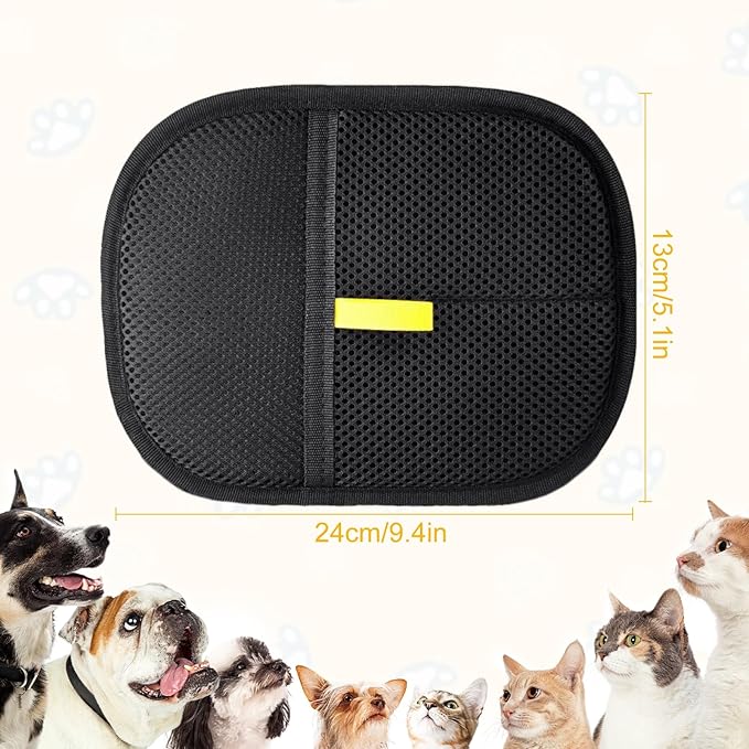 3 PCS Pet Hair Remover Electrostatic Gloves, Pet Hair Removal Gloves, Reusable Cat &amp; Dog Hair Remover for Couch, Furniture, Carpet, Car Seat, Animal Fur Removal Tool, Cat Grooming Gloves