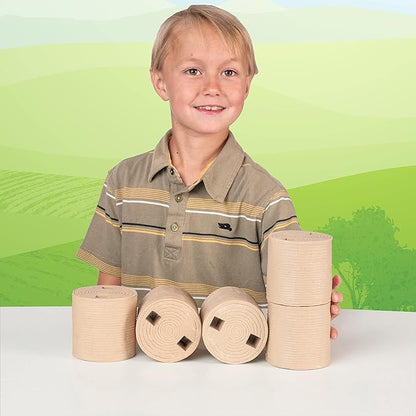 Big Country Toys 5-Piece Hay Bale Set - Toy Hay Bales for Farm Animal Toys for 3 Year Old Boys &amp; Girls