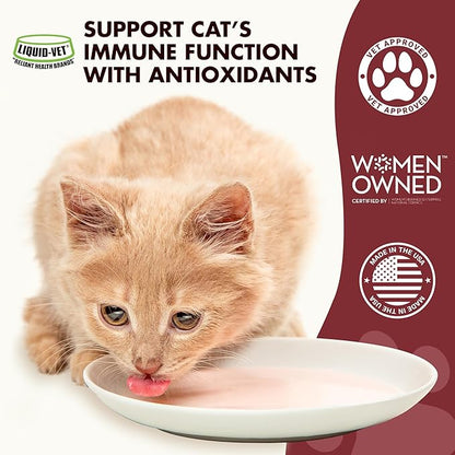 Immune Support for Cats – Daily Formula with Inulin, Beta-Glucan, Vitamin E, Omega-3s, Fermented Yeast &amp; More! - Made for Picky Eaters