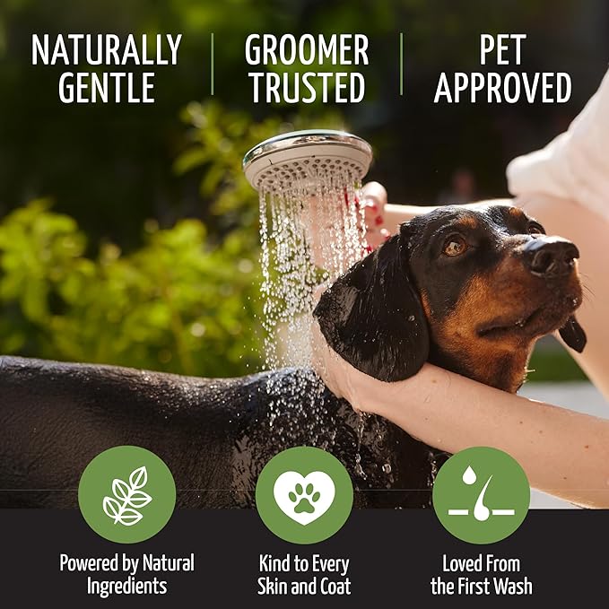 Tauro Pro Line Deep Cleansing Natural Dog Shampoo for Smelly Dogs, Wash for Dandruff and Dry Itchy Sensitive Skin, Cat &amp; Puppy Shampoo (Herbal Detox -13.5 Fl Oz)