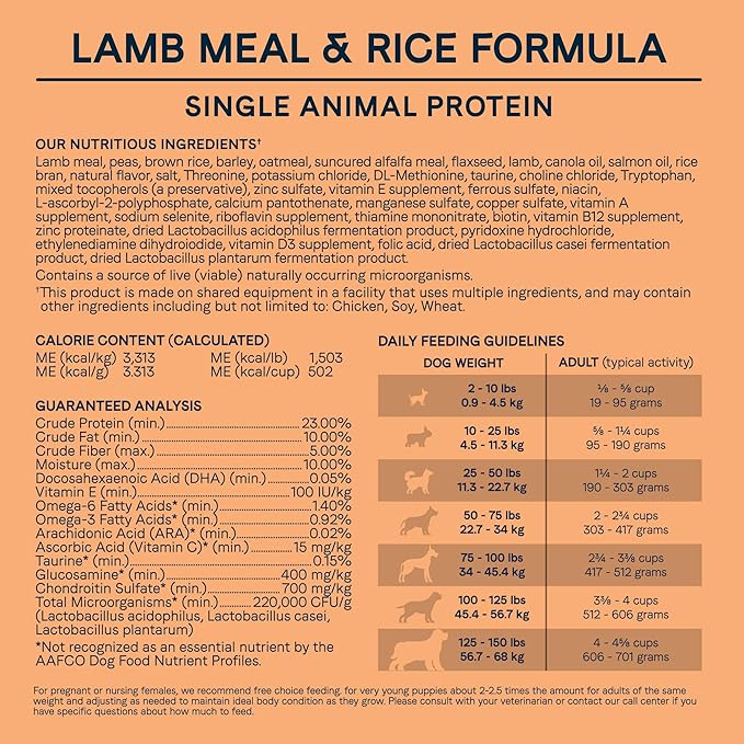 CANIDAE All Life Stages Lamb Meal &amp; Rice Formula Dog Dry 27 Pound (Pack of 1)