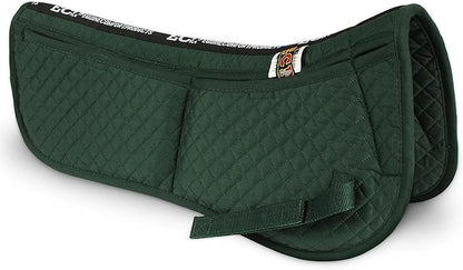 ECP Equine Comfort Products Adjustable Shock Absorbing Memory Foam Half Saddle Pad, Injury Prevention &amp; Pressure Relief, Customizable Fit, Breathable for All Riding Styles