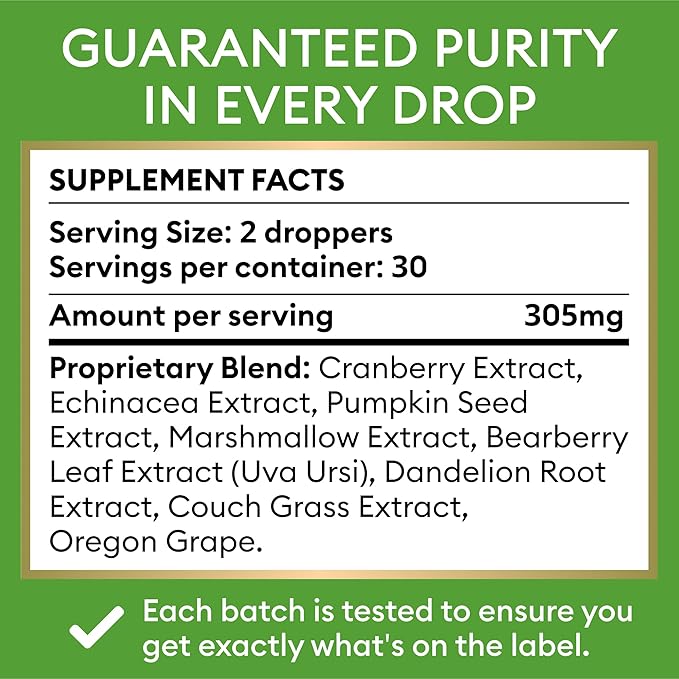 Dog UTI Treatment &amp; Cat Urinary Tract Infection Treatment, Natural Herbal Liquid UTI Medicine, Organically Grown Cranberry Extract, Supports Urinary and Digestive Health, 2 fl oz, Made in USA