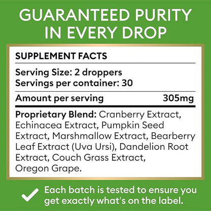 Dog UTI Treatment &amp; Cat Urinary Tract Infection Treatment, Natural Herbal Liquid UTI Medicine, Organically Grown Cranberry Extract, Supports Urinary and Digestive Health, 2 fl oz, Made in USA