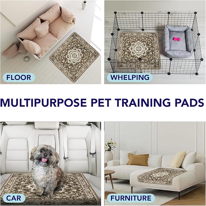 Washable Pee Pads for Dogs - Super Absorbent Reusable Puppy Training Pads - 100% Waterproof, Leak-Proof &amp; Non-Slip Whelping Pads for Pet Housebreaking