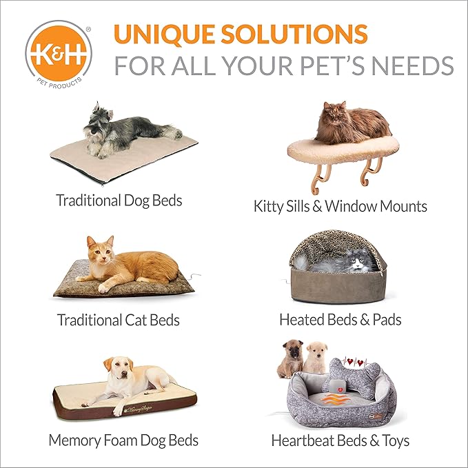 K&amp;H Pet Products Unheated Kitty Mod Dream Pod Cat Bed for Large Cats or Small Dogs, Indoor Covered Privacy Cave, Collapsible, Easy Clean Washable Cushion - Unheated Round 22in Gray/Black