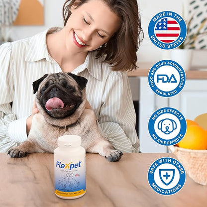 Hip &amp; Joint Supplement for Dogs &amp; Cats with Cetyl Myristoleate, Glucosamine, Collagen, MSM - Advanced Joint Support for Mobility, Senior Pets, Small &amp; Large Breeds - 60 Chews (Pork Liver)