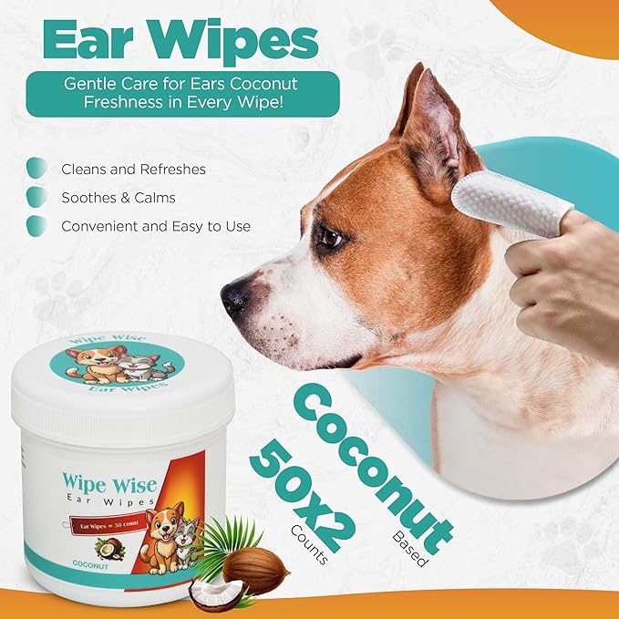 100 Pet Wipes (8x8&