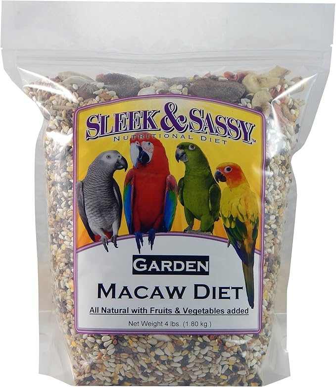 SLEEK &amp; SASSY Garden Macaw Parrot Food (4 lbs.)