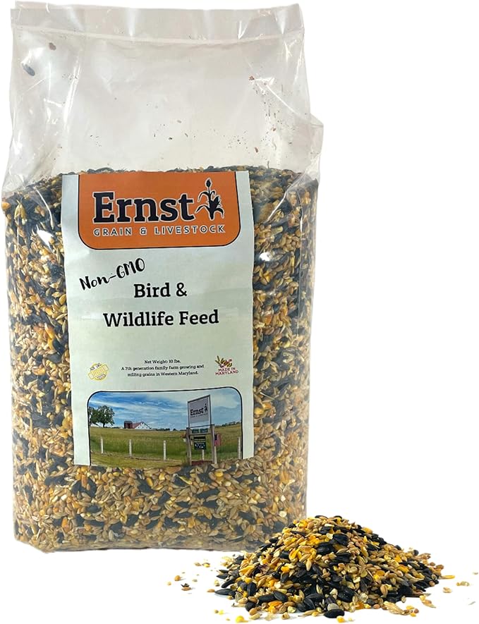 Ernst Grain &amp; Livestock Bird and Wildlife Feed – Perfect for Birds, Ducks, Squirrels, Turkeys, Rabbits, Geese, and Deer – Non-GMO Wild Animal &amp; Bird Feed for Outside Feeders - 10lbs