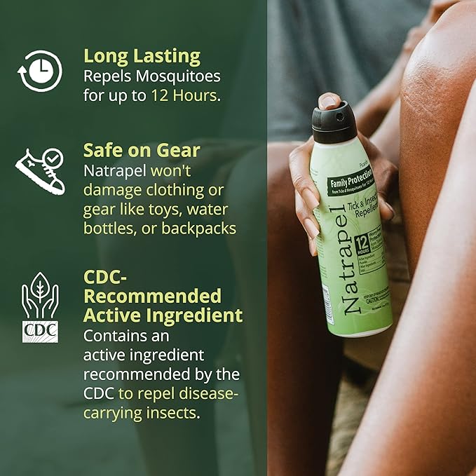 Natrapel Tick &amp; Insect Repellent Eco-Spray - Bug Spray with 20% Picaridin - Family Protection Against Mosquitoes, Ticks &amp; More - Up to 12 Hours of Protection - 6 oz (2 Pack)