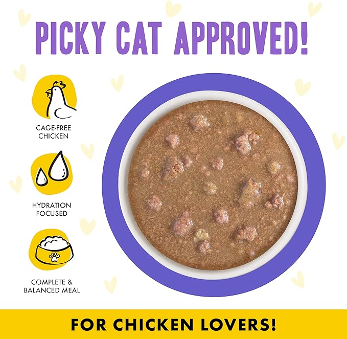 Weruva B.F.F. OMG - Best Feline Friend Oh My Gravy!, Chicken &amp; Beef Be Happy with Chicken &amp; Beef in Gravy, 5.5oz Can (Pack of 8)
