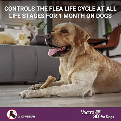 Vectra 3D for Dogs Flea, Tick &amp; Mosquito Treatment &amp; Prevention for Large Dogs (56 to 95 lbs) , 3 month supply