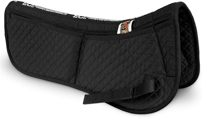 ECP Equine Comfort Products Adjustable Shock Absorbing Memory Foam Half Saddle Pad, Injury Prevention &amp; Pressure Relief, Customizable Fit, Breathable for All Riding Styles