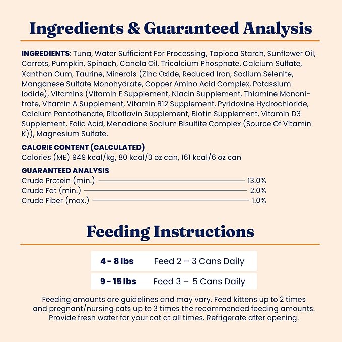 Solid Gold Wet Cat Food Shreds in Gravy - Healthy Canned Cat Food Made w/Real Tuna Shreds, Vitamins, Minerals &amp; Taurine - Grain Free &amp; Gluten Free Canned Meals for Cats &amp; Kittens - 24ct/3oz Can