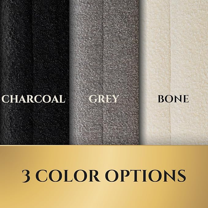 Luxury Boucle Fabric Orthopedic Dog Bed with Memory Foam | Breathable Comfort and Washable Dog Couch Bed with Waterproof Liner &amp; Cover | Ideal Sofa Beds for Medium Dogs - Grey 37" x29x7.7