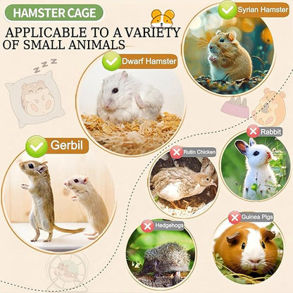 17 in 1 Clear Acrylic Hamster Cage with All Accessories,13.5&