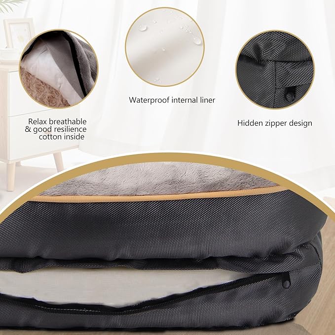 JOYELF XLarge Memory Foam Dog Bed, Orthopedic Dog Bed &amp; Sofa with Removable Washable Cover and Squeaker Toy as Gift