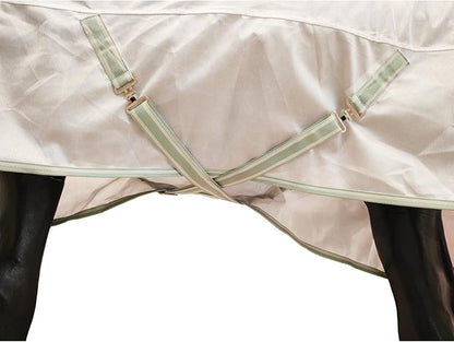 BARN &amp; STABLE Breathable and Tear-Resistant Horse Fly Sheet with UV Protection Equine Summer Sheet Horse Fly Blanket with Removable Web Leg Straps