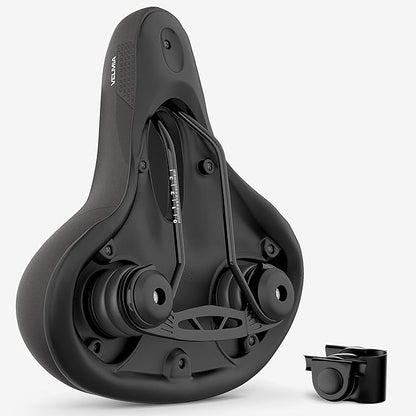 Velmia Bicycle Saddle - Comfortable Saddle for Men and Women - 3 Zone Concept - Waterproof Bicycle Seat with Ergonomic Design
