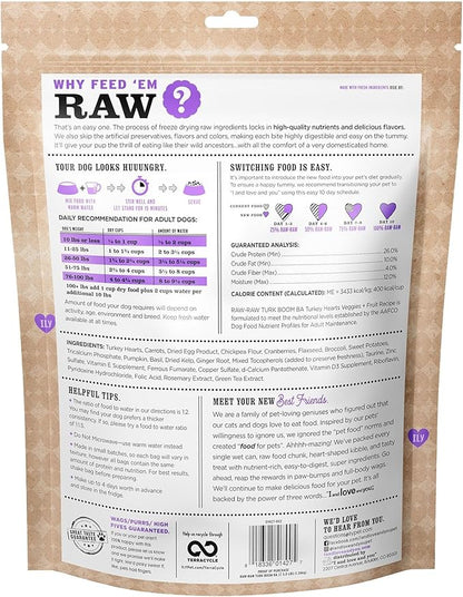 I AND LOVE AND YOU Stir and Boom Dehydrated Freeze Dried Raw Dog Food - Turkey - Grain Free, Real Meat, No Fillers, 3lb Bag