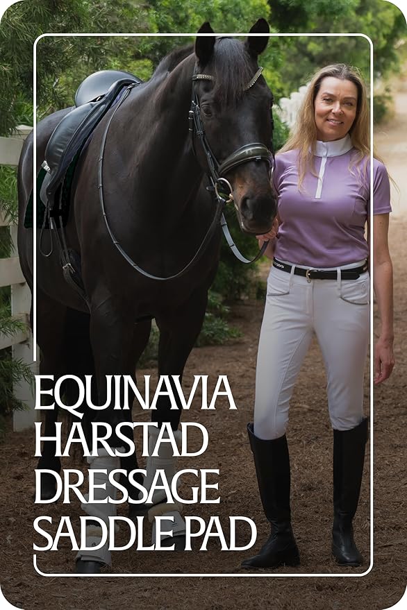 Equinavia Harstad Dressage Saddle Pad | Classic &amp; Durable | Moisture-Wicking Tricot Backing