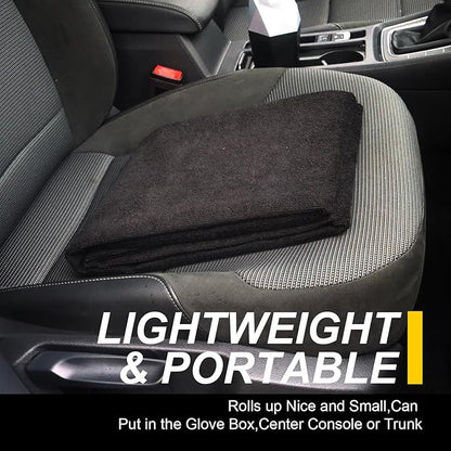Back Seat Cover for Car Trucks Van SUV,Waterproof Rear Bench Towel Seat Covers for Dogs and Kids,Automotive Backseat Protector (Black)