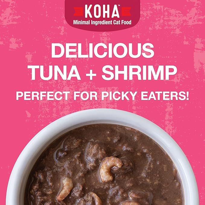 KOHA Poké Bowl Tuna &amp; Shrimp Entree in Gravy for Cats, 12-Pack of 3oz Pouches