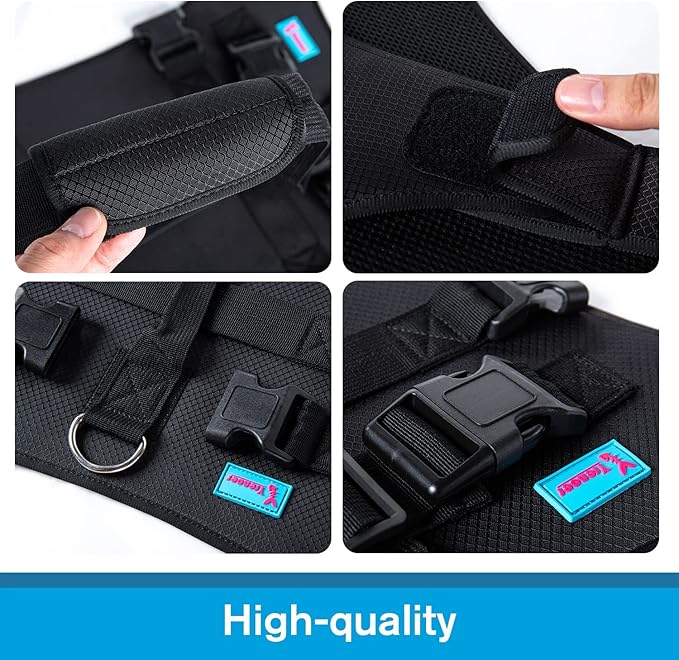 Dog Lift Harness, Rehabilitation Lifts Vest for Dogs, Support &amp; Recovery Sling, Adjustable Breathable Lifting Straps for Old, Joint Injuries, Arthritis, Paralysis Dogs Walk (L, Black)