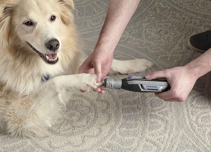Dremel PawControl 7760-PGK Dog Nail Grinder and Trimmer - Cordless &amp; Rechargeable Pet Grooming Tool Kit - Safe and Humane for Dogs, Cats, and Small Animals