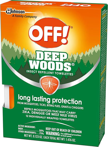 OFF! Deep Woods Towelettes, 12 CT (Pack - 2)