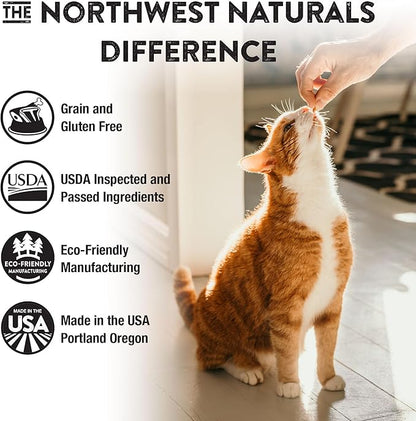 Northwest Naturals Freeze-Dried Turkey Cat &amp; Kitten Food – Bite-Sized Nibbles – Healthy, Limited, Human-Grade Ingredients, All-Natural, High-Protein Raw Diet – Complete &amp; Balanced – 11 oz (Pack of 3)