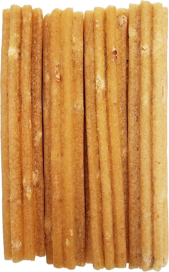 Himalayan Dog Chew Churro Yak Cheese Dog Chews, 100% Natural, Long Lasting, Gluten Free, Healthy &amp; Safe Dog Treats, Lactose &amp; Grain Free, Protein Rich, Real Peanut Butter Flavor, 4 Churros Per Pouch