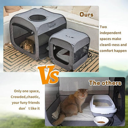 Portable Large Cat Playpen for Outdoor &amp; Indoor Cats Cage, Large Foldable Cat Tent, Fit Puppy, Dogs, Pets