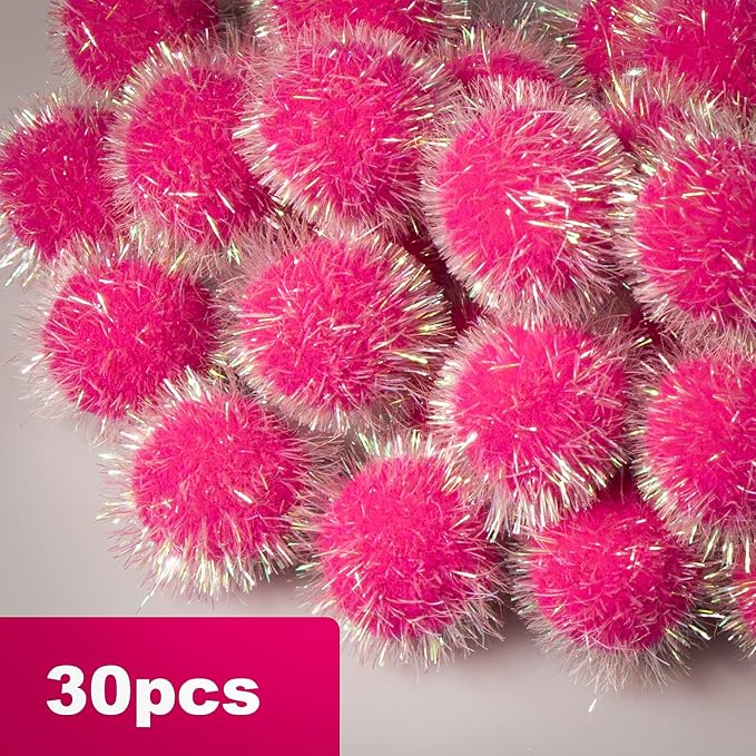 VAPKER 30 Pcs Cat Ball Toys Sparkle Balls Extra Large 2 Inch Cat&