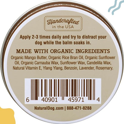 Natural Dog Company PawTection Balm for Dogs, Dog Paw Protector, Moisturizing Dog Paw Balm for Dry, Cracked Pad, Protects Paw from Extreme Weather, Paw Lotion for Allergies &amp; Itching (4 oz Tin)