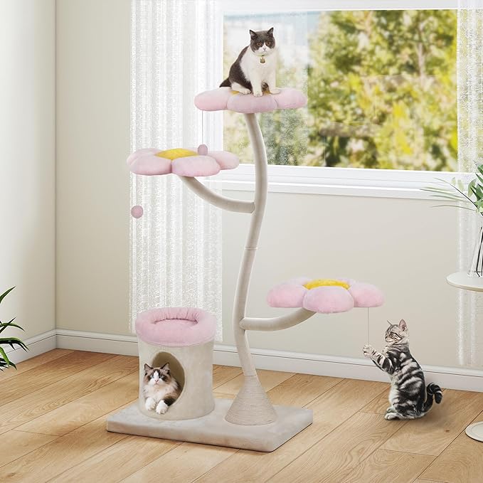 COZIWOW Aesthetic Cat Tree for Large Cats, 57&
