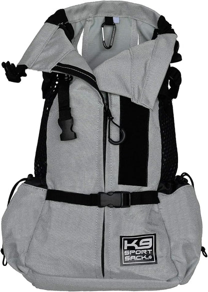 K9 Sport Sack Air 2 - X-Small, Light Grey - Ideal for Dogs with 9-12” Back Length - Durable, Breathable Backpack-Style Carrier - Perfect for Walks, Short Hikes &amp; Public Transportation