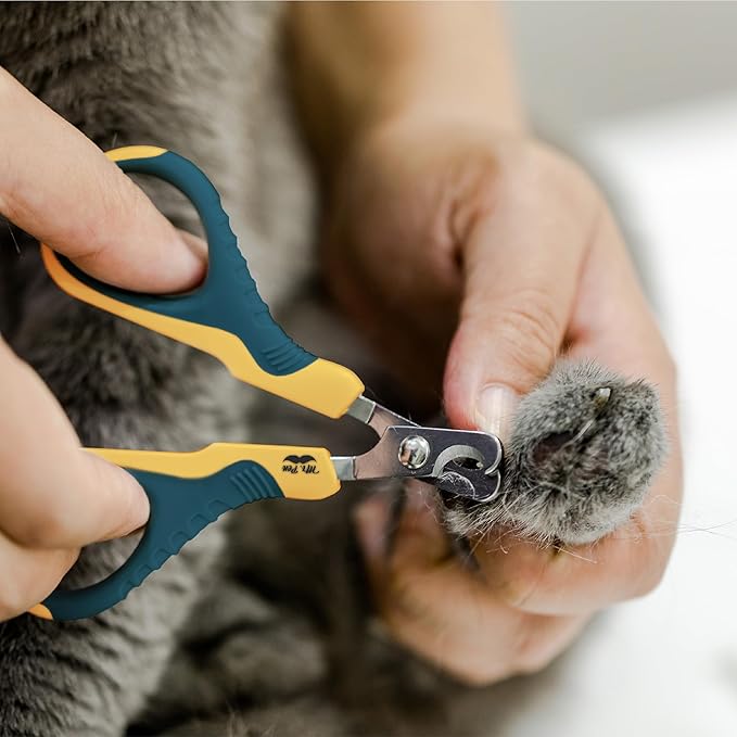 Mr. Pen Cat Nail Trimmer - Yellow &amp; Gray Cat Claw Clippers for Pets &amp; Kittens